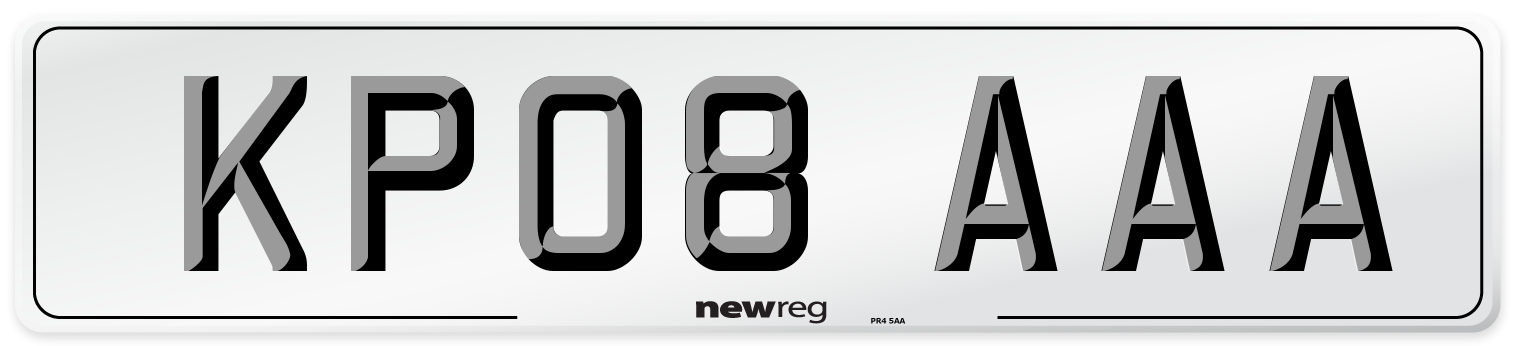 KP08 AAA Number Plate from New Reg